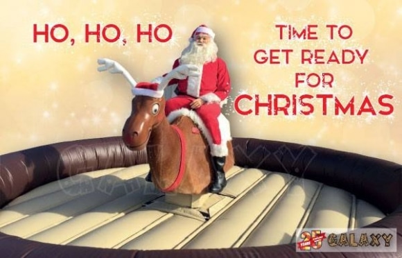 Mechanical Rodeo Reindeer rental at an event