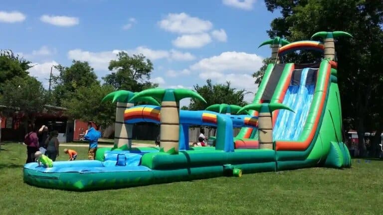 27 Foot Tropical Water Slide (65’L X 20’W X 27’H) rental at an event