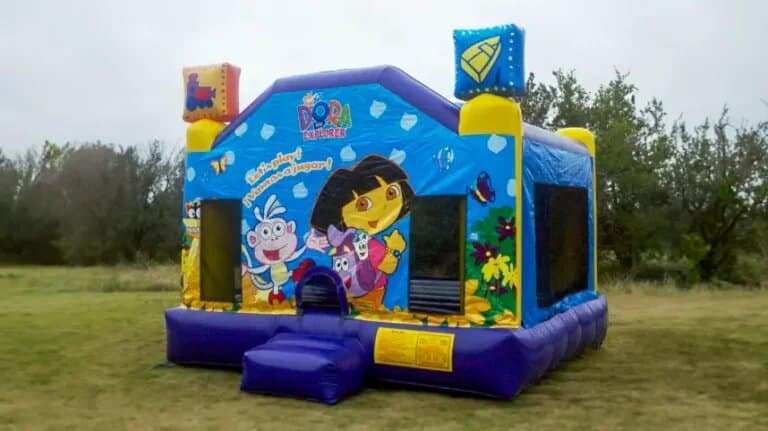 Dora The Explorer Moonwalk rental at an event
