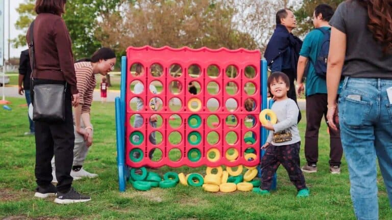 Giant Connect 4 rental at an event