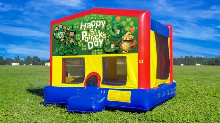 St Patrick’s Day Moonwalk rental at an event
