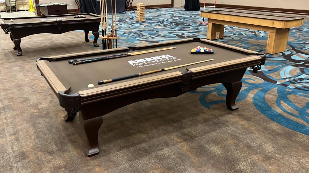 Pool tables Premium line rental at an event