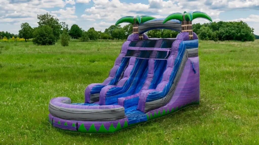 16 foot Purple Crush DOUBLE LANE Water Slide (25’L X 9’W X 16’H) rental at an event