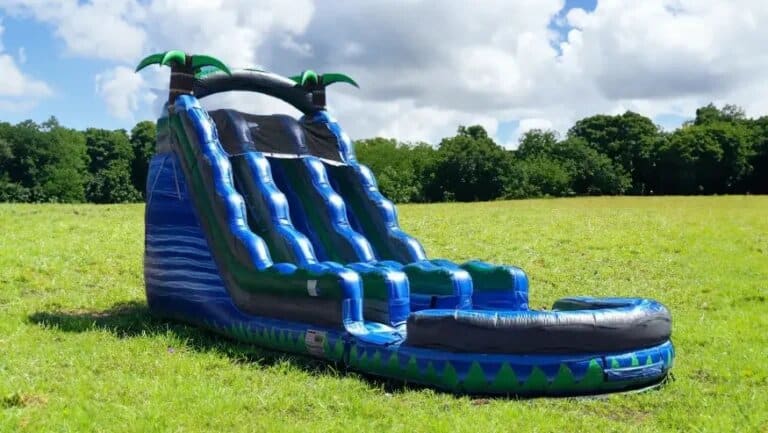 18 Foot Blue Crush DOUBLE LANE Water Slide (30’L X 12’W X 18’H) rental at an event