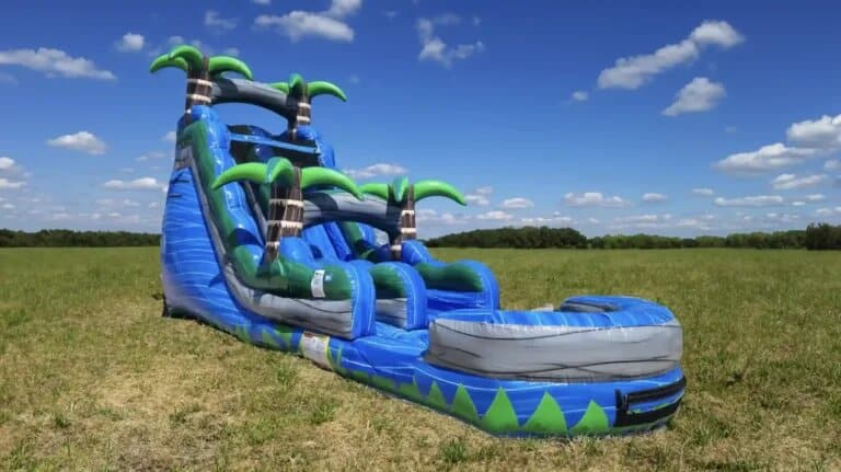 18 Foot Blue Crush SINGLE LANE Water Slide (30’L X 12’W X 18’H) rental at an event