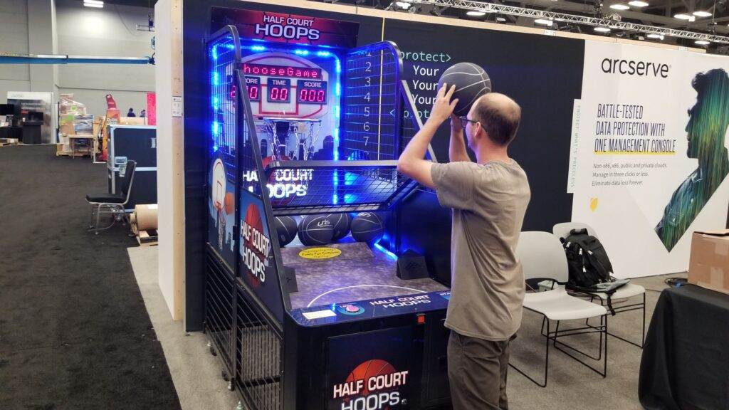 Half Court Hoops rental at an event