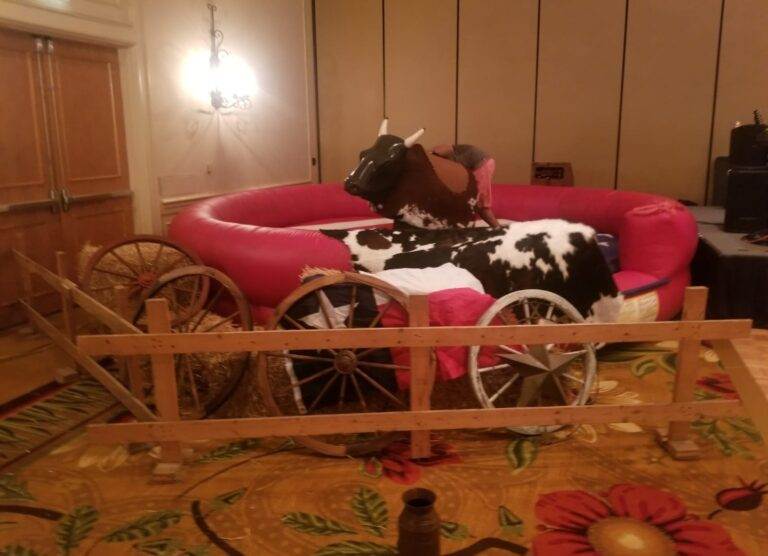 Western Bull Props rental at an event