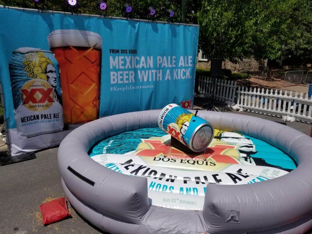 Mechanical Bull – Custom Beer Can rental at an event