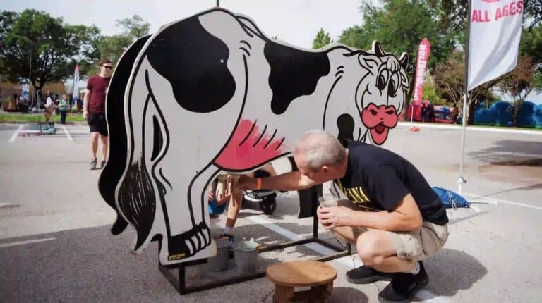 Cow Milking Contest rental at an event