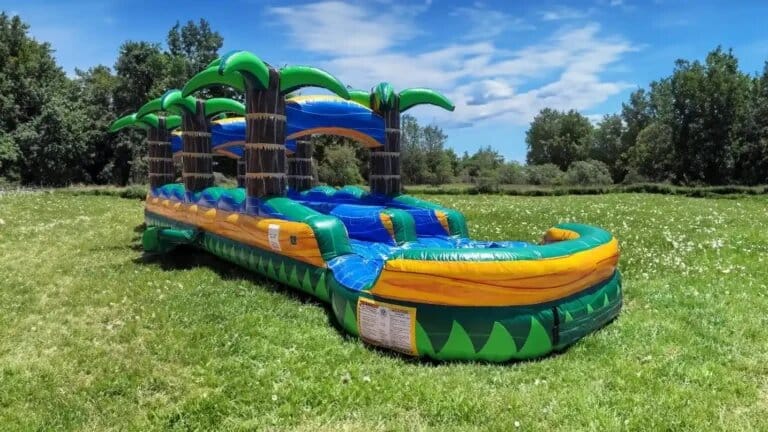 Emerald Oasis Slip & Slide (37’L X 10’W X 9’H) rental at an event