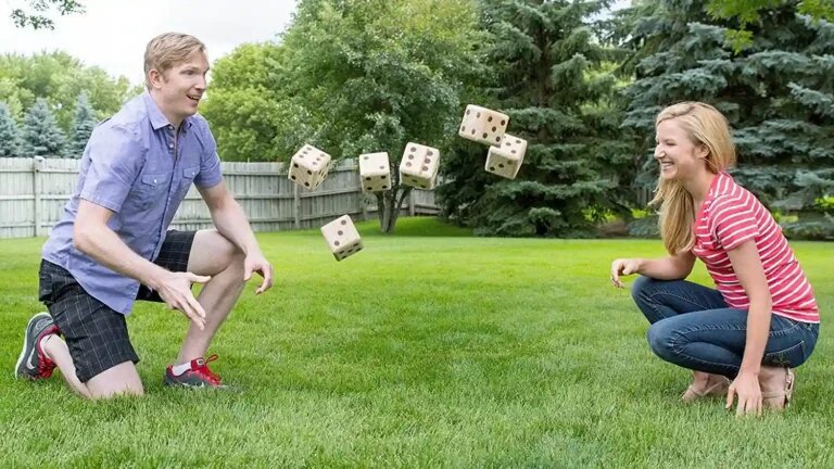 Giant Yard Dice – Yardzee rental at an event