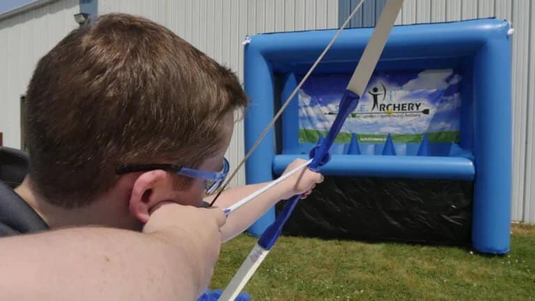 Hoverball Archery Game rental at an event