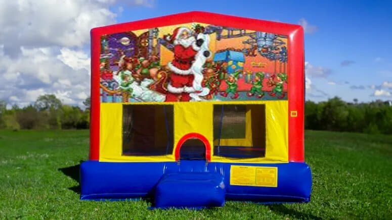 Santa Clause Moonwalk rental at an event