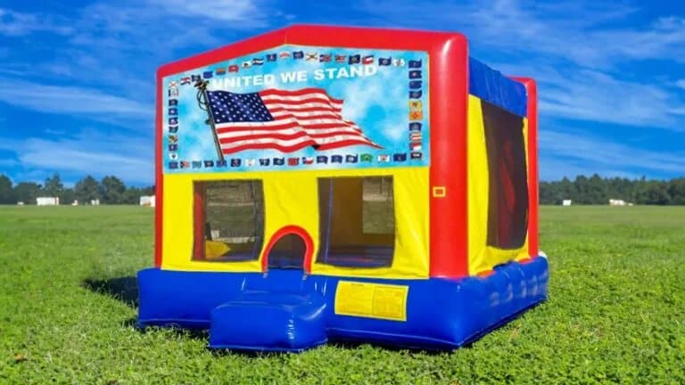 United We Stand Moonwalk rental at an event