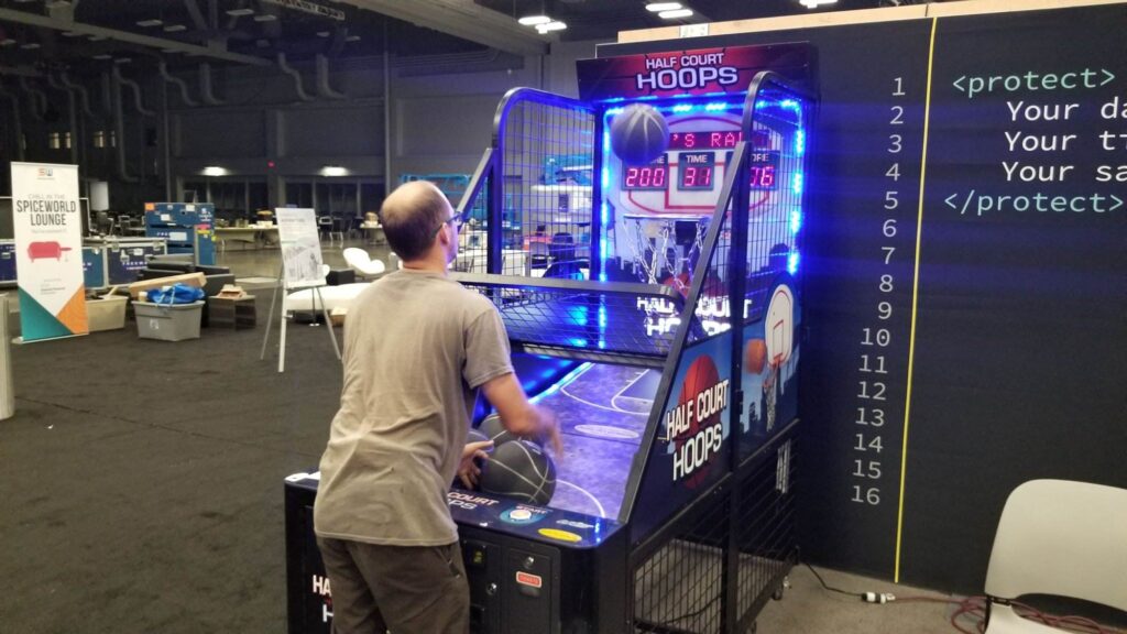 Half Court Hoops rental at an event