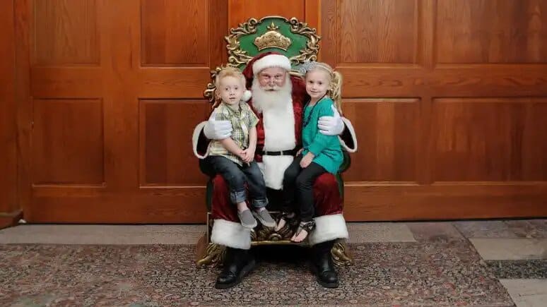 Santa Claus king throne Christmas chair rentals photo