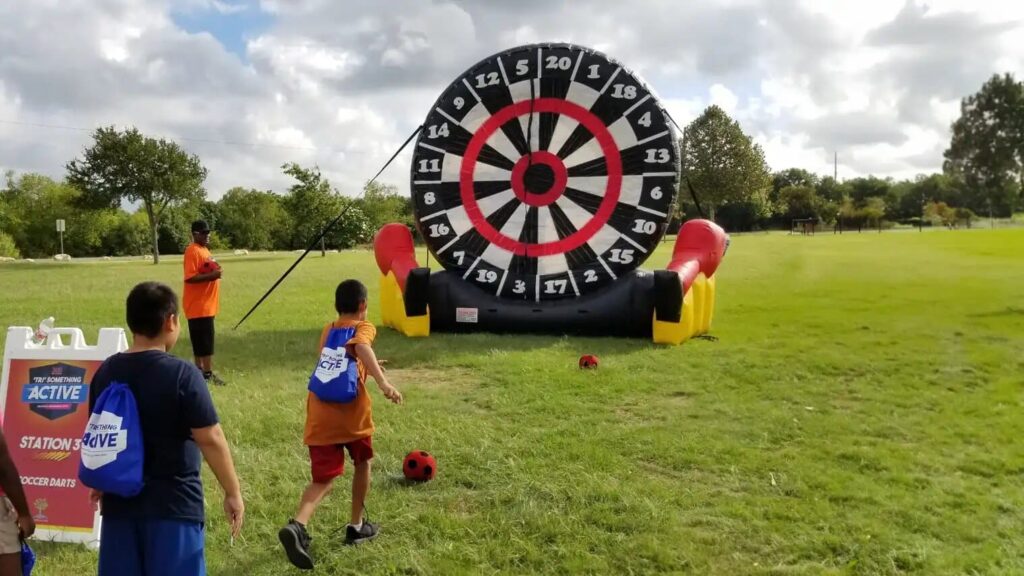 soccer darts from Amanzi Party Rentals