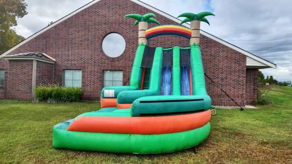 tropical wild splash water slide 2 from Amanzi Party Rentals