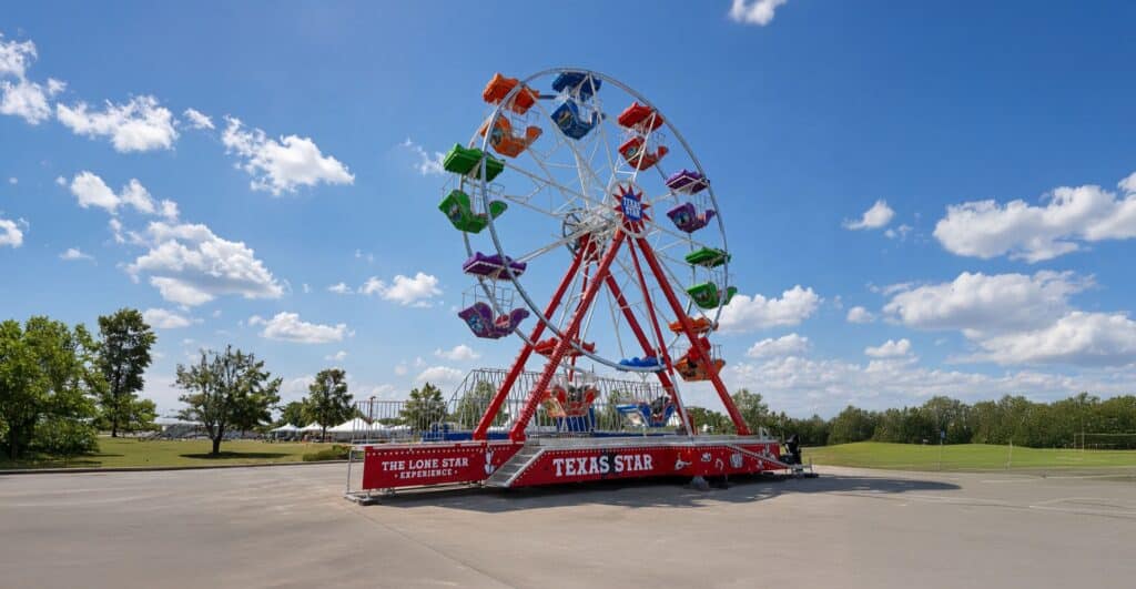Texas Star Ferris Wheel rental at an outdoor Texas event