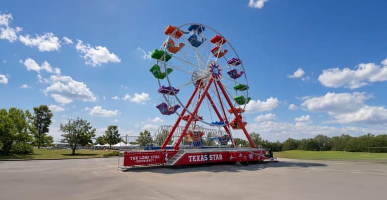 Texas Star Ferris Wheel rental at an outdoor Texas event