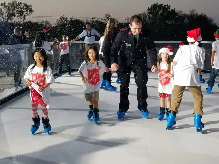 Guests enjoying an Amanzi skating rink